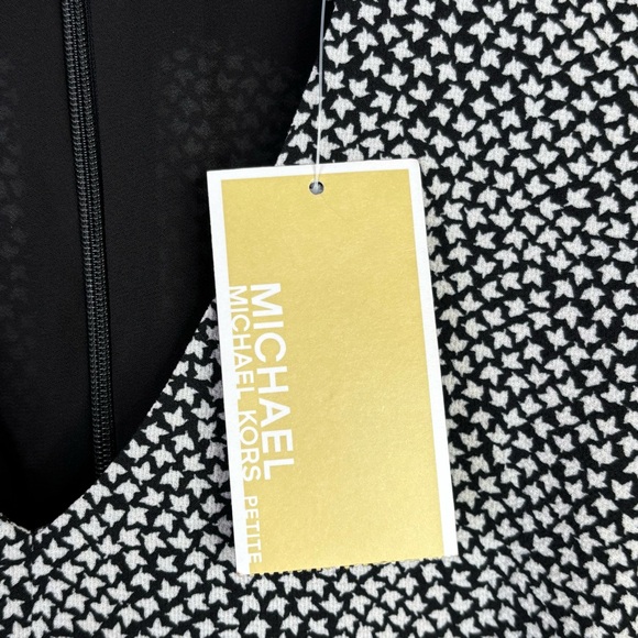 🏷️NWT Michael Michael Kors SZ 0P Petite Cropped Crepe Jumpsuit Belted Sleeveless - Picture 7 of 16